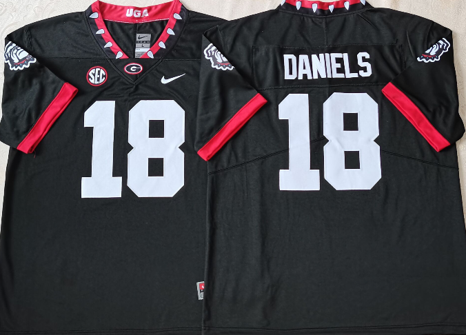 Men's Georgia Bulldogs JT Daniels #18 Black Jersey